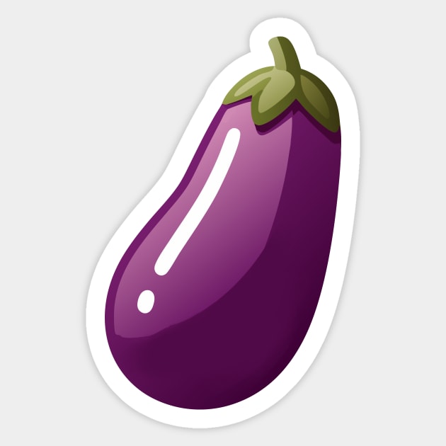 Eggplant Sticker by CreativeSage